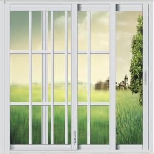 Thermal break aluminum profiles double sash windows