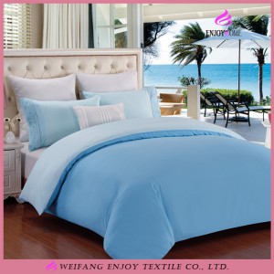 Solid Color Polyester China Duvet Cover Set Bed Cover