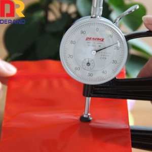 ldpe red tinted resealable zip lock bag/zipper bag