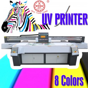 BYT flatbed UV led Printer with Seiko print head